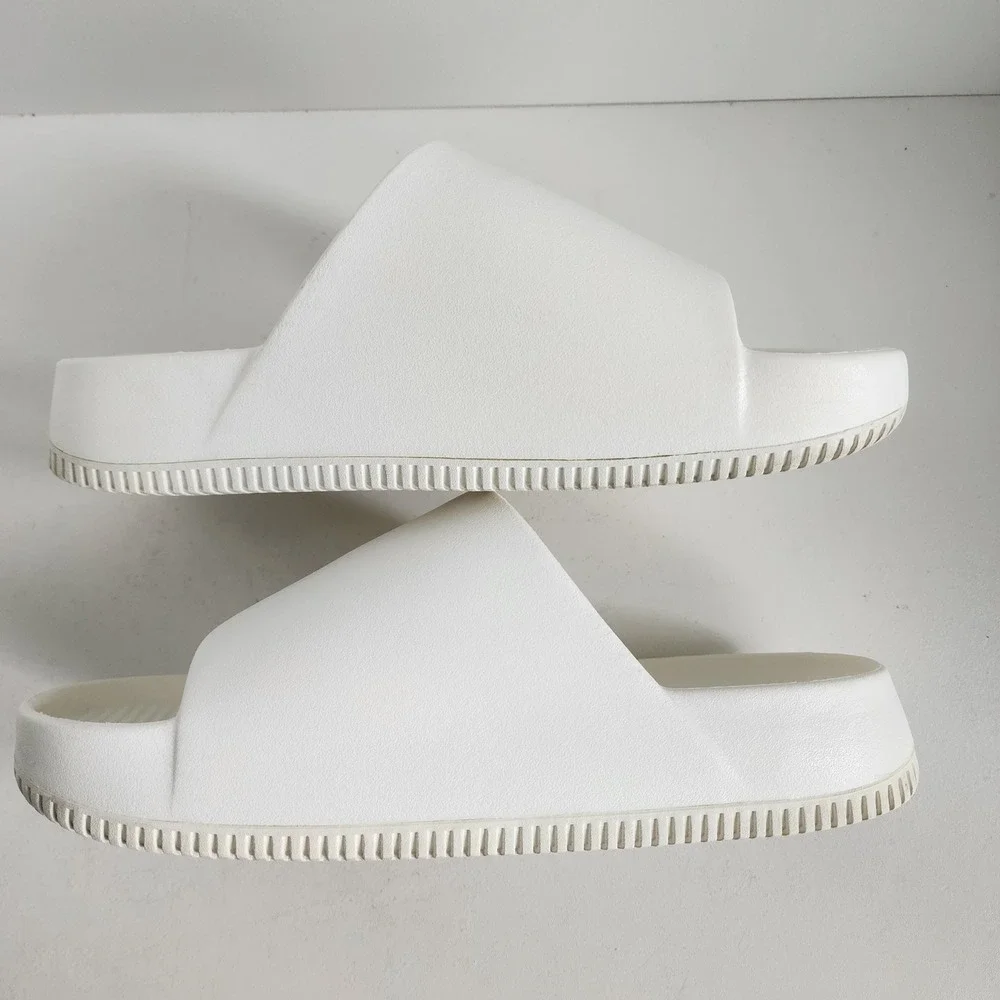 Nike Calm Slide Sail White Foam Sandals Mens 8 Womens 9 DX4816-100 Unisex